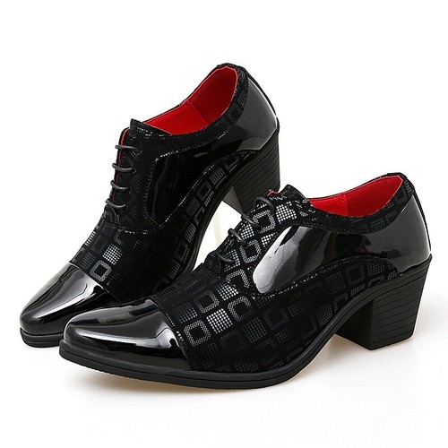 Mens patent leather mid - leather, cuban