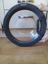 Hotpoint Washing Machine Door Model WMFUG742 Complete with Hinge Graphite/Silver