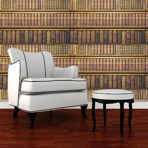 Rustic book wallpaper wall - rustic,