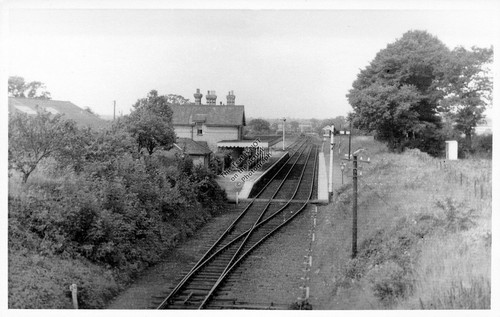 C1950s reepham train station - reepham,
