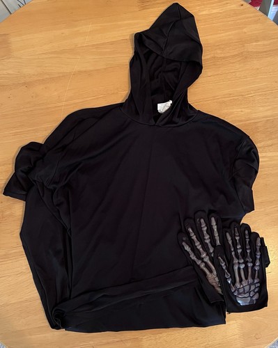 Halloween black gown cloak - halloween, gown/cloak