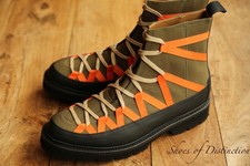 Grenson Green Canvas Hiking Walking Lace Up Boots Mens UK 9.5 G US 10.5 EU 43.5