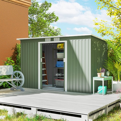 9ft 4ft metal garden - x, shed