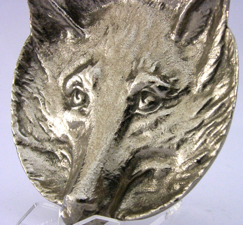 Silver plated fox head dish - plated,