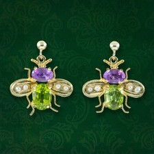 Suffragette Style Bee Earrings