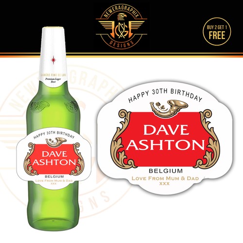 Personalised 660ml beer lager - personalised,