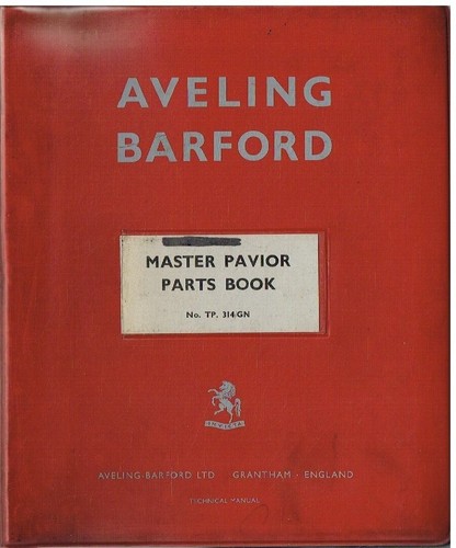 Aveling barford master pavior - aveling,