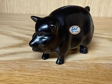 Sylvac black pig figurine - black,