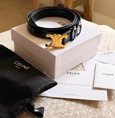 Celine black leather 25mm - black,
