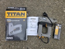 Titan 15mm Electric Nailer Stapler Nail Gun Wood Upholstery + Nails & Staples  