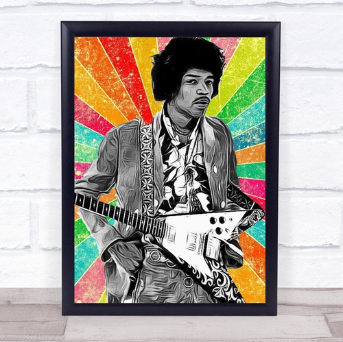 Jimi hendrix colourful funky - hendrix,