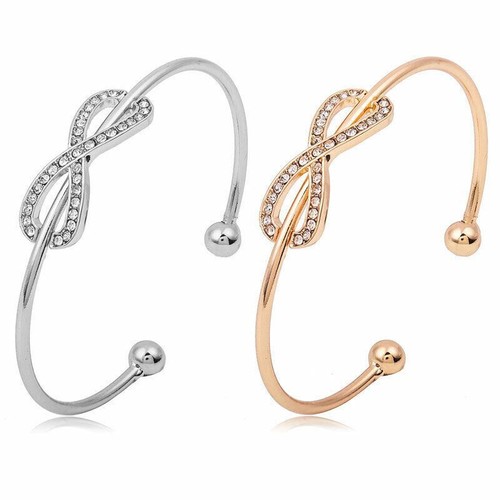 Ladies silver gold infinity - silver,
