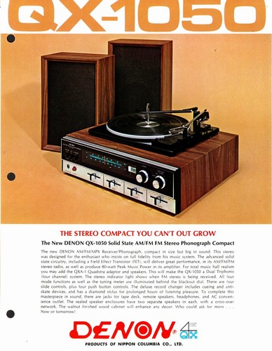 Denon 1050 stereo system - -, qx-1050