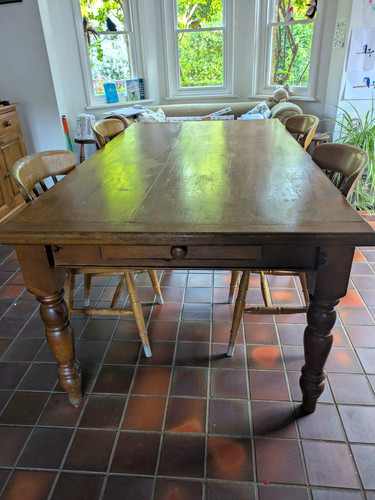 Chestnut dining table with - dining,