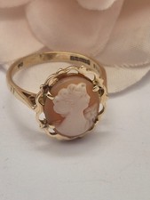 9ct Gold Cameo Ring, Size