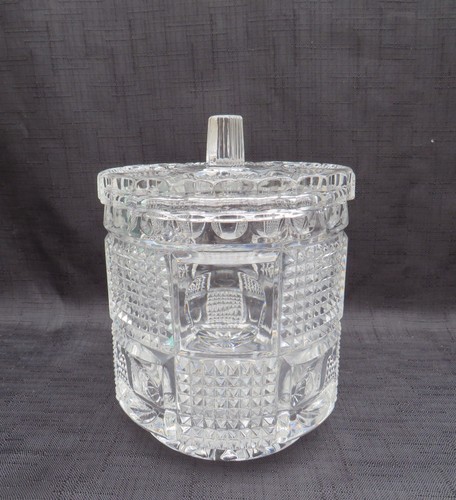 Vintage crystal biscuit barrel - biscuit,