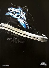 METALLICA Genuine Vintage Print Ad Converse Chuck Taylor Shoes 8" x 11"