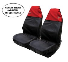 Red and Black Waterproof Front Car Seat Covers HONDA CIVIC JAZZ ACCORD HR-V CR-V