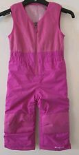 Columbia Kids Ski Bib Pants With Room To Grow Suit Buga Pink Age 3yrs NEW