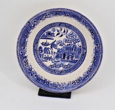 Vintage Washington, Oriental, Old Willow Pattern Salad Bowl, Blue Ironstone