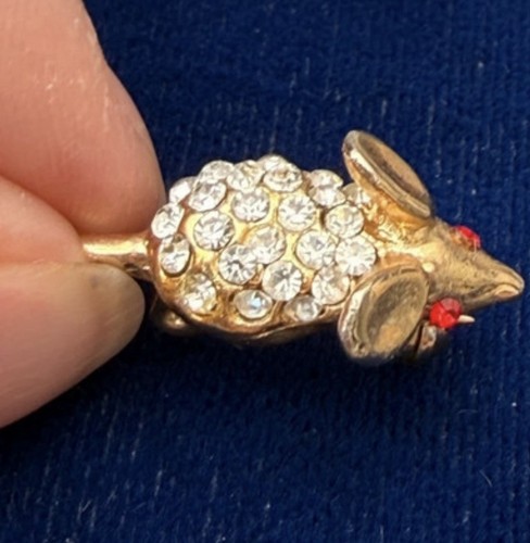 Vintage mouse brooch pin - ,