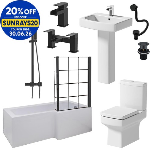Complete bathroom suite black - suite,