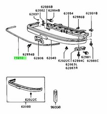 OEM MOULDING,FR BUMPER;MOULDING,RR BUMPER Genuine MITSUBISHI Galant VR-4