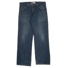 LEVIS Signature Jeans Straight Fit Blue Denim Trousers Mens W32 L30