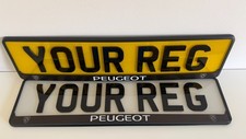 New x2 PEUGEOT UV PRINT Surrounds Holders Frames *Authentic*