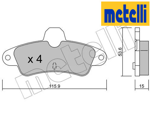 Rear brake pads set 0143 - set, 22-0143-0