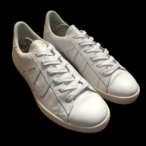 Armani jeans white leather - white,