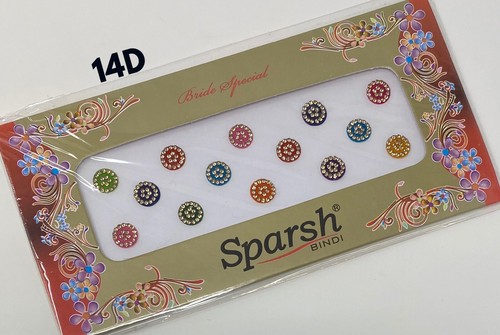Multicolour gem bindi - 14,