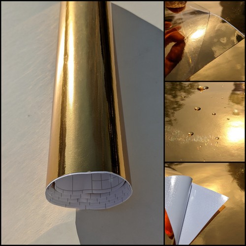 Mirror chrome gold vinyl wrap - vinyl,