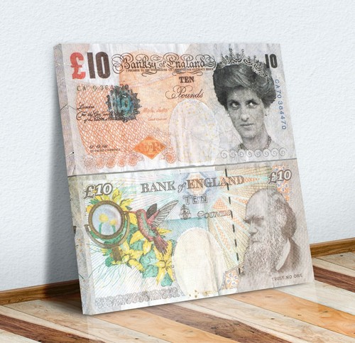 Banksy money tenner - money,