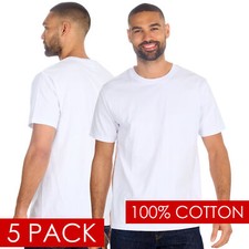 5 Pack Mens Plain White