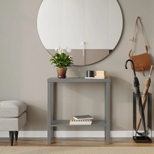 2-Tier Narrow Wooden Console