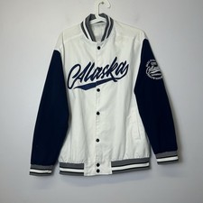 Vintage 1997 Alaska Hangzhou Baseball Varsity Jacket Lightweight 90s