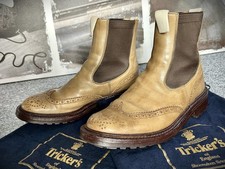 Tricker's Henry Brogue Dealer Boots - Natural - Size 8.5
