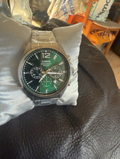 Lorus Men's Stainless Steel Bracelet Watch With Green Dial