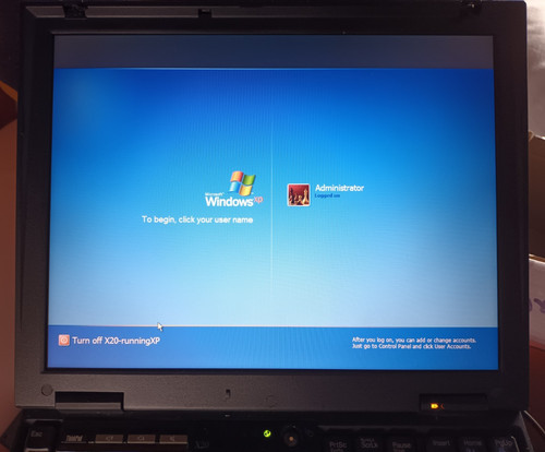 Vintage ibm x20 40gb laptop - 40gb,