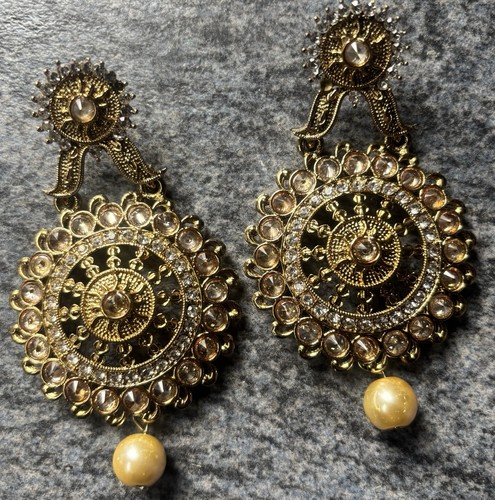 Indian gold earring jewellery - earring,
