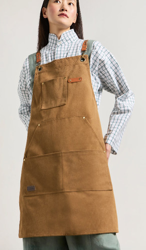 Thick canvas apron tan - thick,