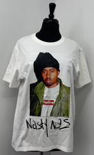 Supreme Nasty Nas Photo T. Shirt White Box Logo Size L 100% Cotton      AC11