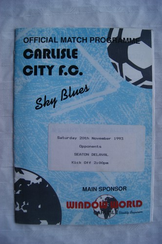 1993 programme carlisle city - programme,