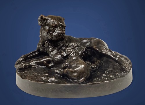 Bronze sculpture bull - of,