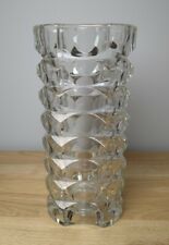 Vintage French Glass Vase Luminarc By J G Durand 1970s Windsor Geometric 25cm