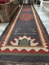 Rug Wool Jute Indian Village