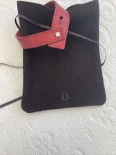 DE BEERS LEATHER BRACELET WITH DIAMOND STUD