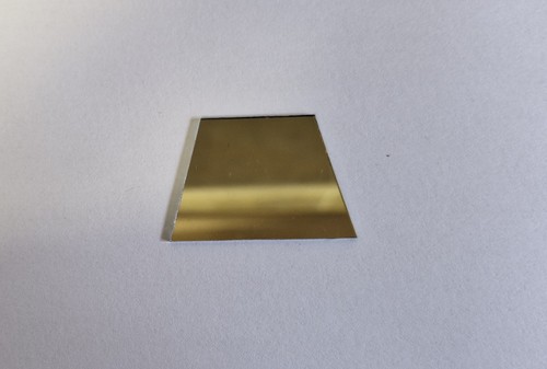 Trapezoid silver glass mirror - silver,