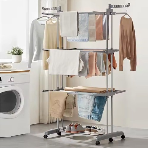 Tier foldable clothes airer - clothes,